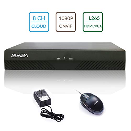 Product Cover SUNBA 8-Channel 1080p HD ONVIF H.265/H.264 IP Network Camera Digital Video Recorder (NVR-F2008PL) - No Hard Drive