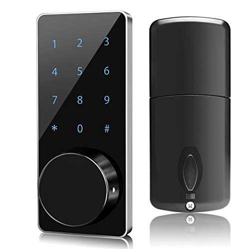 Product Cover Smart Lock,Manhaoya Smart Electronic Door Lock with keyless,Touchscreen,Mechanical Keys Enabled Auto Lock Alarm Technology for Home,Hotel,Apartment and Office (Without WiFi)