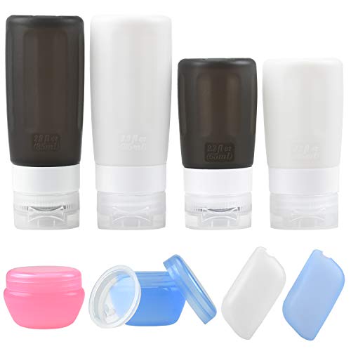 Product Cover Travel Bottles Travel Size Toiletries Containers TSA Approved,Leakproof Silicone Refillable Travel Containers
