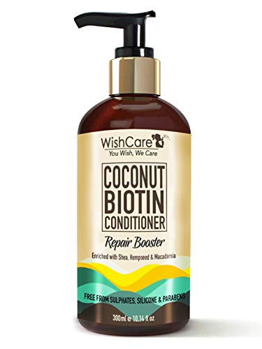 Product Cover WishCare®️ Coconut Biotin Conditioner - Repair Booster - No Parabens, Sulphates & Silicones - 300 Ml