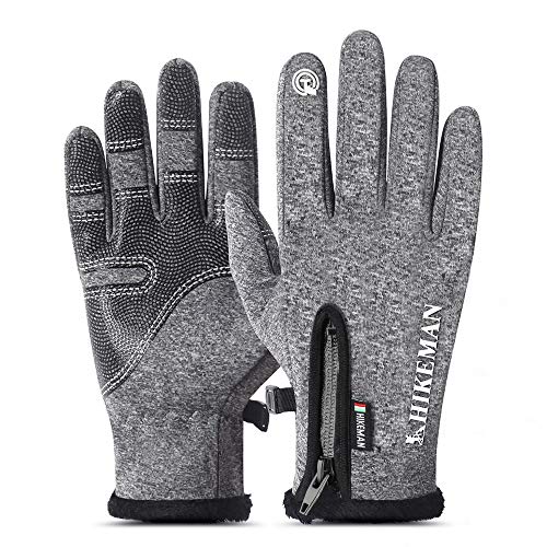 Product Cover Winter Gloves for Men Women, Jhua Thermal Touch Screen Gloves Windproof Touchscreen Warm Cold Weather Gloves for Sports Running Cycling Hunting Climbing Sport Smartphone, L