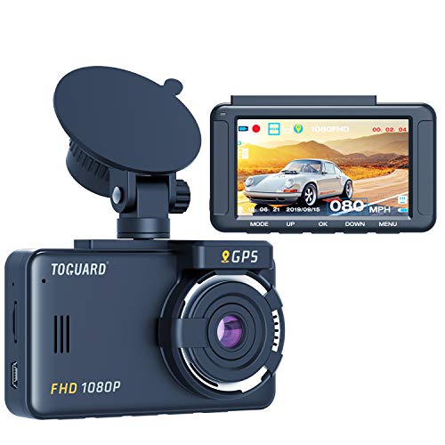 Product Cover TOGUARD Dash Cam Built-in GPS 1080P Full HD Dash Camera for Cars Recorder 3'' LCD 170° Wide Angle Mini in Car Camera with G-Sensor, Loop Recording, Motion Detection, 24H Parking Monitor and HDR