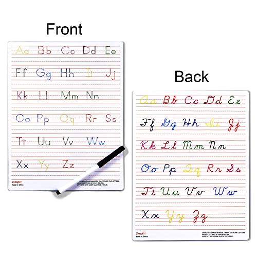 Product Cover Handwriting Practice Letter Tracing for Kids: Board for Cursive & Printing Style with Dry Erase Marker for Preschooler - Reusable Wipe Clean ABC Alphabet Learn to Write, 8.3 x 11 Inches