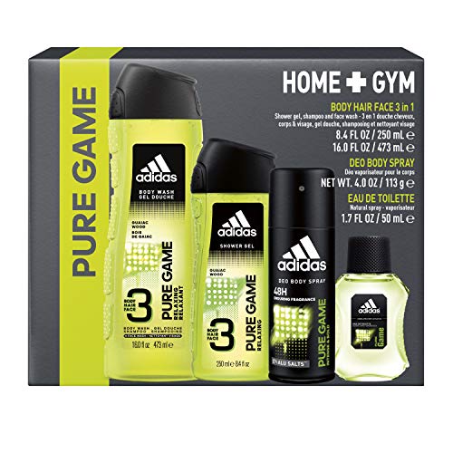 Product Cover Adidas, Pure Game, Men's Home and Gym Gift Set, Total Retail Value $32.00