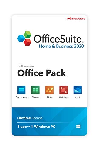 Product Cover OfficeSuite Home & Business 2020 - full license - Compatible with Microsoft® Office Word, Excel & PowerPoint® and Adobe PDF for PC Windows 10, 8.1, 8, 7 (1PC/1User) 