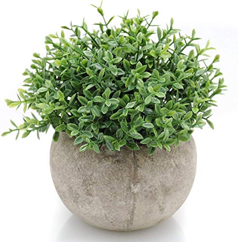 Product Cover Lilone Mini Artificial Plants Benn Grass in Pot for Home Decor (Green)