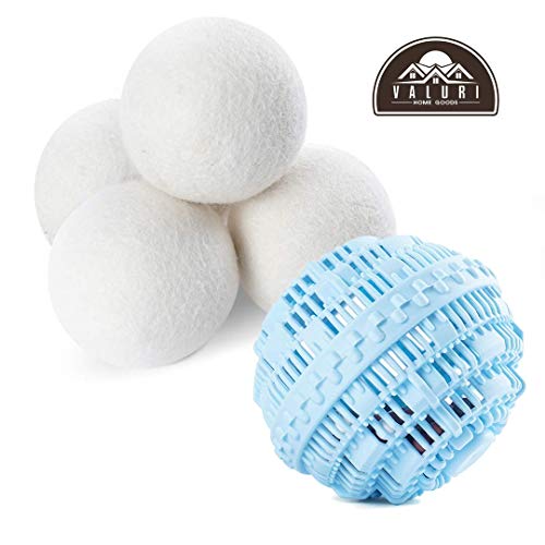 Product Cover Laundry Dryer Balls for Washing Machine, Eco Friendly Wool Dryer Ball and Laundry Ball with Beads, Dryer Balls Laundry Perfect Perfect Alternative to Laundry Detergent - Bonus Wool Dryer Balls Organic