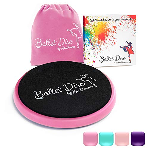 Product Cover Ballet Turning Disc for Dancers, Gymnastics and Ice Skaters. Portable Turn Board for Dancing on Releve. Make Your Turns, Pirouette and Balance Better (Rose Pink)