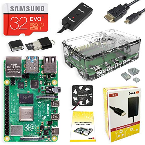 Product Cover CanaKit Raspberry Pi 4 4GB Starter Kit with Clear Case (4GB RAM)