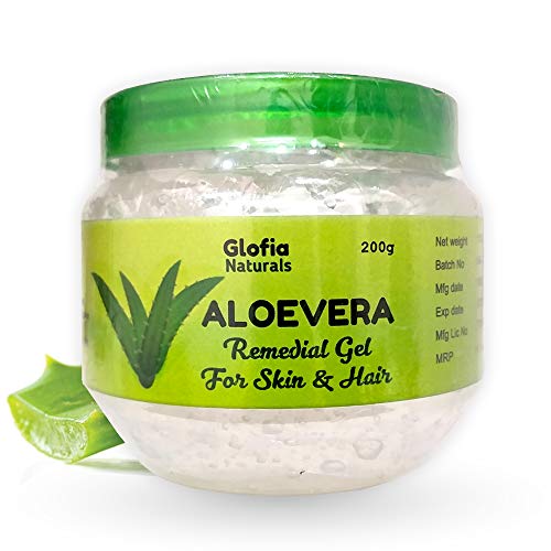 Product Cover Glofia Naturals Aloevera Gel for Skin & Hair Pure Transparent 200g