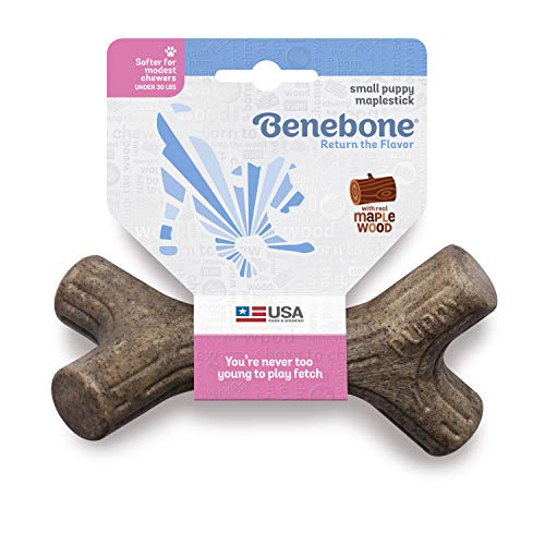 Product Cover Benebone Puppy Maplestick Dog Chew Toy, Softer for Modest Chewers, Made in USA