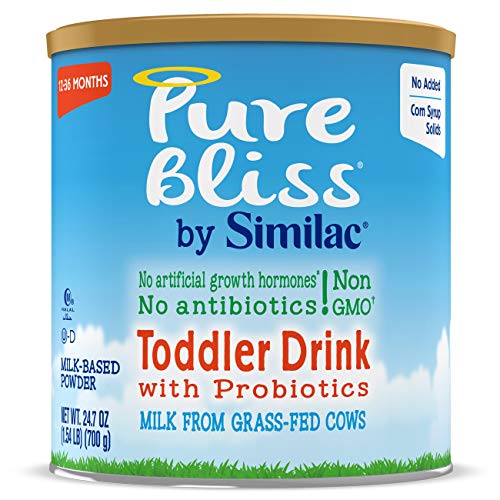 Product Cover Pure Bliss by Similac Toddler Drink with Probiotics, Starts with Fresh Milk from Grass-Fed Cows, Non-GMO Toddler Formula, 24.7 ounces