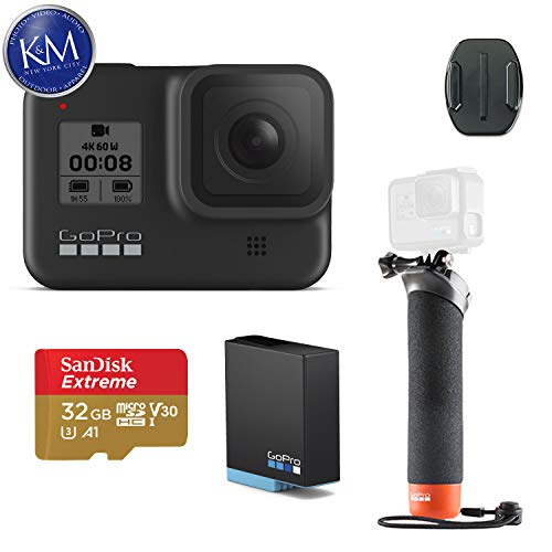 Product Cover GoPro HERO8 Black Action Camera w/Extra Battery and GoPro The Handler Floating Hand Grip and 32GB Memory Card