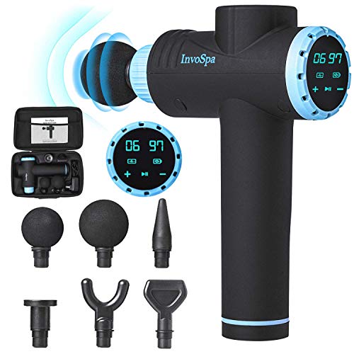 Product Cover Percussion Massage Gun for Athletes - Handheld Deep Tissue Back Massager for Sore Muscle Pain Relief & Recovery - Portable Electric Body Massager Sports Drill - Rechargeable 6 Speeds Vibration Gift