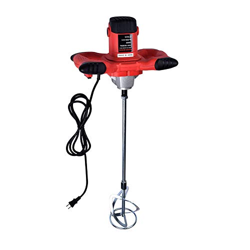 Product Cover 1600W Portable Electric Concrete Cement Plaster Grout Paint Thinset Mortar Paddle Mixer Pro Drill Mixer Stirring Tool Adjustable 6 Speed Handheld Standard 110V