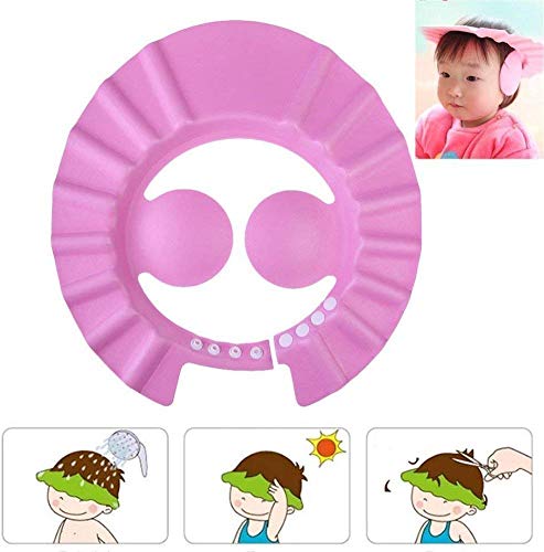Product Cover Jini Collection® Adjustable Baby Shower Cap New Soft Bathing Baby Wash Hair Eye Ear Protector Hat for New Born Infants babies Boys Girls (Multicolor)