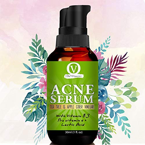 Product Cover Vital Organics Acne Gel Serum For Acne Treatment & Spots, Scars Removal With UV Gel Sunscreen And Secret Tea Tree Oil Formula For Only Skin and Combination Skin types