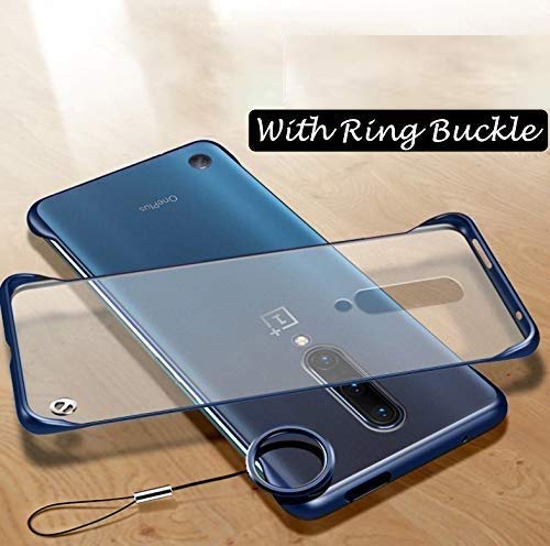 Product Cover Tolv Frameless Ultra-Thin Ring Design PC Crystal Matte Back Case for One Plus 6T (Blue)