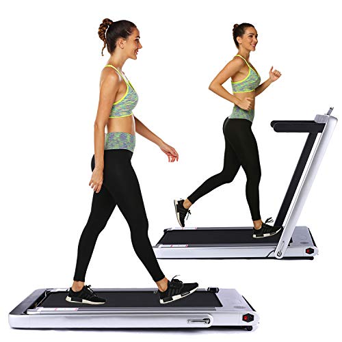 Product Cover OppsDecor Under Desk Treadmill 2in1 Walking Running Machine Electric Treadmill Folding Pad Treadmill with Remote Control and Bluetooth Speaker for Home & Office Workout Indoor Exercise Machine