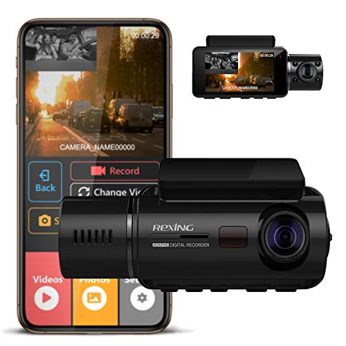 Product Cover REXING V3 Basic Dual Camera Front and Inside Cabin Infrared Night Vision Full HD 1080p WiFi Car Taxi Dash Cam with Supercapacitor, 2.7