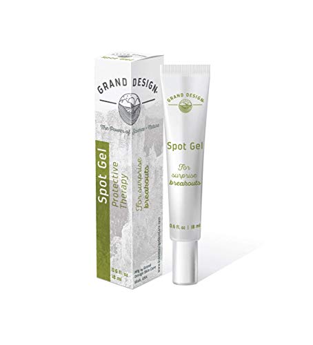 Product Cover Grand Design Spot Gel- Acne Spot Treatment for Mild to Severe Cystic Acne using Powerful Tea Tree Formula to Fight Breakouts, Blemishes, Zits, and Pimples