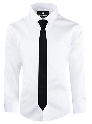 Product Cover Black n Bianco Boys' Elite Button Down Long Sleeve Dress Shirt with Tie