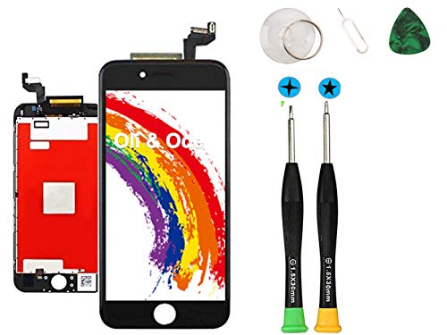 Product Cover Compatible with iPhone 6S Screen Replacement 4.7 inch Oli & Ode LCD Digitizer Touch Screen Assembly Set with 3D Touch Model No: A1633, A1688, A1700 (Black)