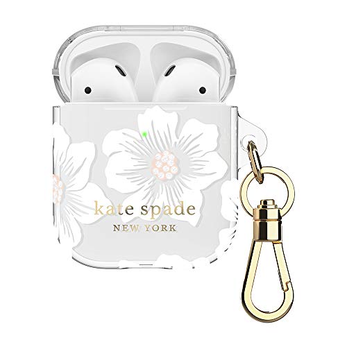 Product Cover kate spade new york Hollyhock Case for AirPods 2 & 1 - Protective Wireless Charging Cover with Keychain (Front LED Visible)