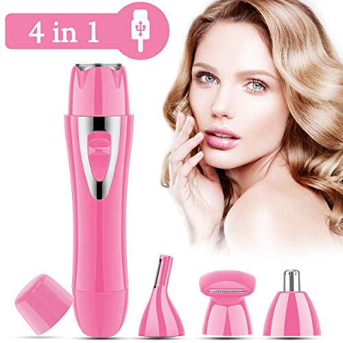 Product Cover Yozo Expert Electric 4 in 1 Attachments Trimmer for Women Specially Designed for Bikini, Eyebrow, Nose, Underarm,Leg, Face Hairs - Waterproof