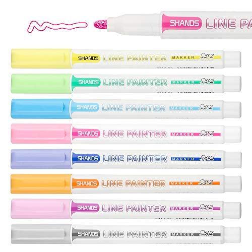 Product Cover Double Line Outline Marker, Self-outline Metallic Markers for Bullet Journal Pens & Colored Permanent Marker Pens for Kids, Amateurs Professionals Illustration Coloring Sketching Card Making