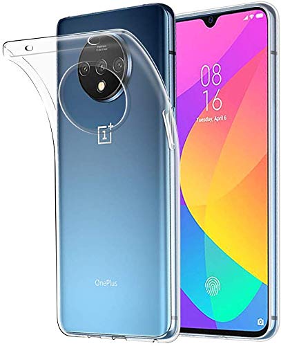 Product Cover Tarkan Protective Soft TPU Clear Back Case Cover for OnePlus 7T (Transparent)