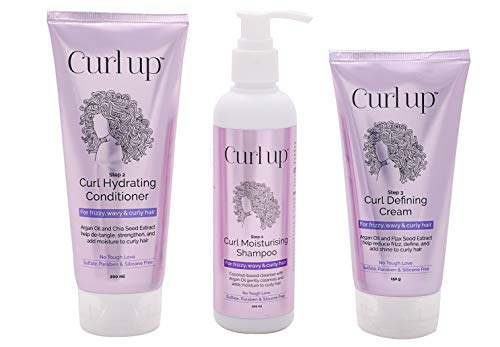 Product Cover Curl Up Curl Care Bundle (Shampoo + Hair Conditioner +Curl Defining Cream)