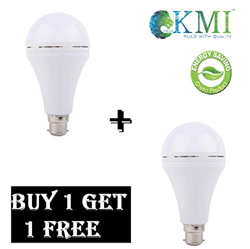 Product Cover AQUA KMI®9W foxsun Inverter Rechargeable Base LED B-22 Ceramic Emergency Bulb. Up to 5 hrs Backup,Cool Day Light,Pack of 2