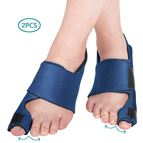 Product Cover AVIDDA Bunion Corrector and Bunion Relief, Bunion Splint Big Toe Straightener Corrector Foot Pain Relief for Hallux Valgus Bunion Support Brace for Men Women (One Size) Blue 1 Pair