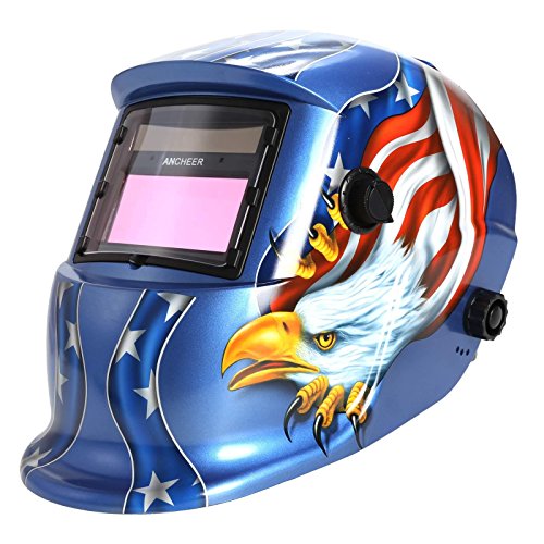 Product Cover WOOKRAYS Welding Helmet Solar Auto-Darkening Welding Helmet Professional Hood MIG TIG ARC Welder Mask Blue Eagle