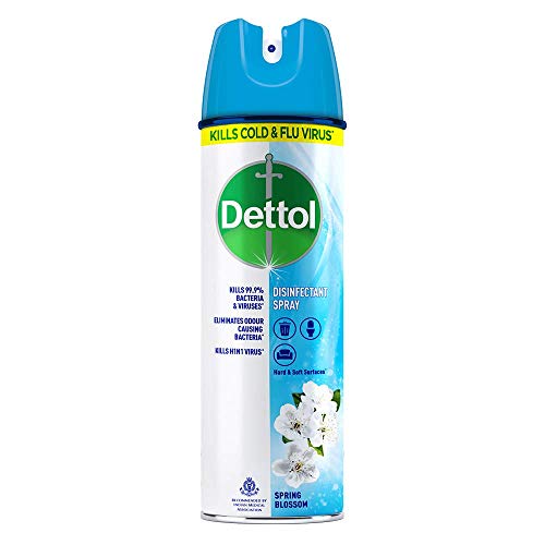 Product Cover Dettol Multi-Purpose Disinfectant Spray For Hard & Soft Surfaces, Spring Blossom- 170 g