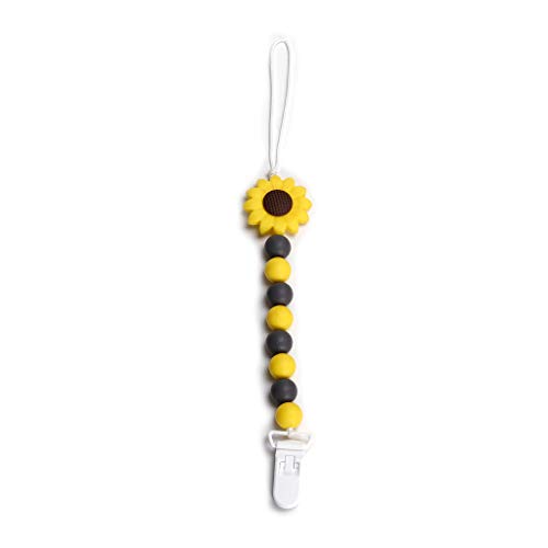 Product Cover YOUSIKE Sunflower Chain Pacifierfor Babies & Teething Toy - Safe (BPA Free) Anti-Fall Clip Chew Toy with Pacifier Clip