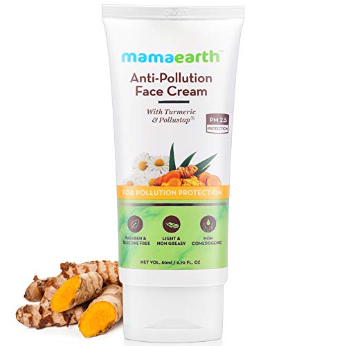 Product Cover Mamaearth Anti-Pollution Daily Face Cream for Dry & Oily Skin with Turmeric & Pollustop For a Bright Glowing Skin 80ml