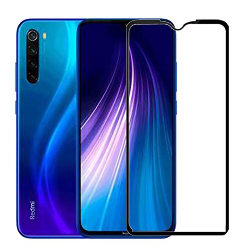 Product Cover CEDO Tempered Glass Screen Protector Full HD Quality Edge to Edge Coverage for Xiaomi Redmi Note 8 (Black)