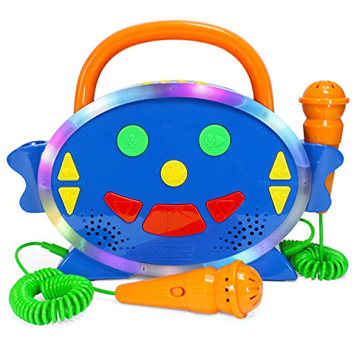 Product Cover Karaoke Machine for Kids with 2 Microphones, Includes 100 Pre-Loaded Songs, Record & Playback, Voice Changer, and Bluetooth - Perfect for Toddlers & Up!