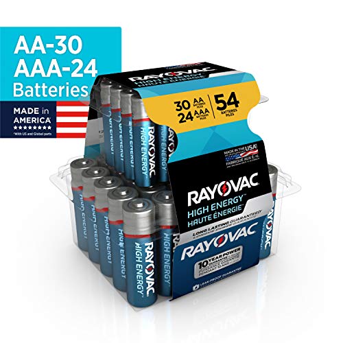 Product Cover Rayovac AA Batteries & AAA Batteries Combo Pack, 30 AA and 24 AAA (54 Battery Count)