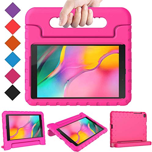 Product Cover BMOUO Kids Case for Samsung Galaxy Tab A 8.0 2019 SM-T290/T295, Galaxy Tab A 8.0 Case 2019, Shockproof Light Weight Protective Handle Stand Case for Galaxy Tab A 8.0 Inch 2019 Without S Pen- Rose
