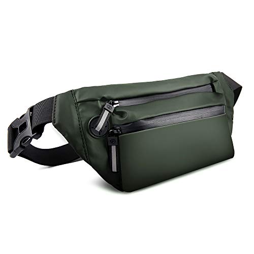 Product Cover NIANYISO Fanny Pack, Fanny Packs for Women and Men Waterproof Fanny Pack Running Waist Bag Lightweight Belt Bag with Adjustable Belt for Travel, Sport, Party （Green）