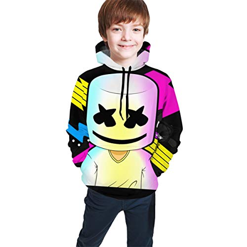 Product Cover Jiadeyuan Electronic Technolo Marshmellow DJ-Smile Pullover Hoodie Long Sleeve Hooded Sweatshirt for Unisex