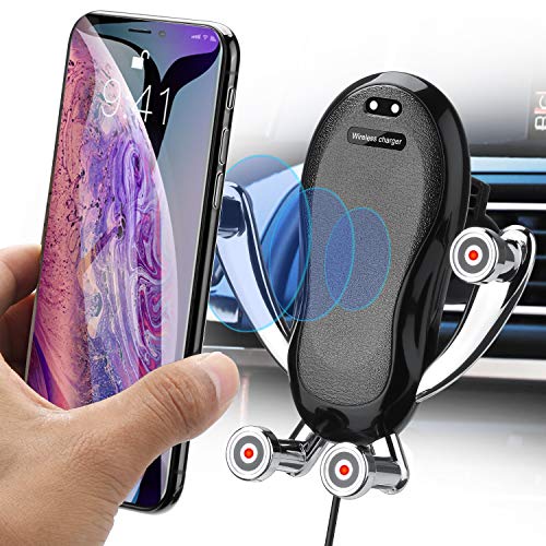 Product Cover Wireless Car Charger Mount,Marchero 10W Qi Auto-Clamping Fast Charging Phone Holder Air Vent Compatible with iPhone 11 Pro Max/Xs Max/XR/Xs/8/8 Plus, Samsung Galaxy S10e/S10/S10 Plus etc