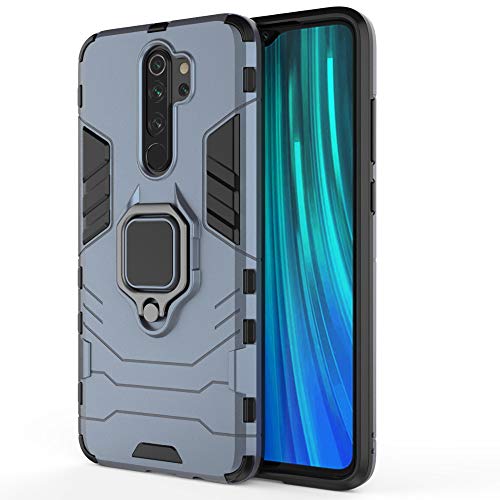 Product Cover Zivite Shockproof Soft TPU and Hard PC Back Cover Case with Ring Holder for Redmi Note 8 Pro - Grey