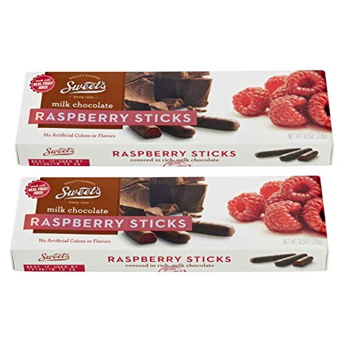 Product Cover Sweet's Candy Milk Chocolate Sticks, Raspberry, 2 Pack; (10.5 oz. box)
