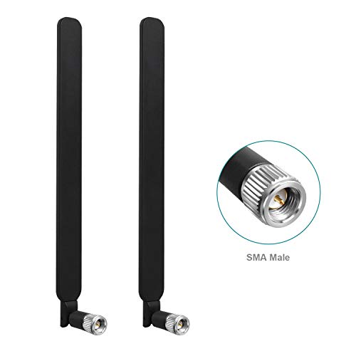 Product Cover WiFi 4G LTE Antenna with SMA Male Connector, 9dBi Dual Band Omnidirectional Antenna(2pcs) for Verizon, AT&T Verizon,Wireless Network Router and Huawei 4g Router