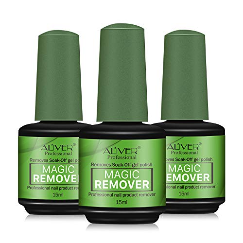 Product Cover Magic Nail Polish Remover(3 PACK) - Professional Remove Gel Nail Polish Within 3-5 Minutes - Quick & Easy - No Need For Foil, Soaking Or Wrapping - 15ml