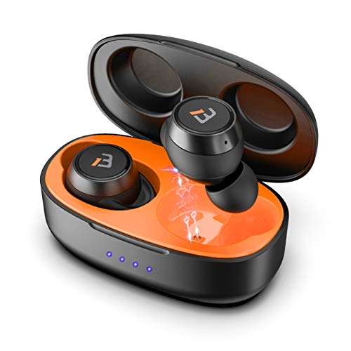 Product Cover Bluetooth headphones, Wireless earbuds Bluetooth 5.0 Strong Bass Hi-Fi Stereo 20H Playtime with Charging Case IPX5 Waterproof Built-in Mic , Suitable for Sports Running